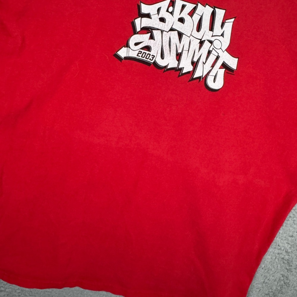 Vintage 2003 B-Boy Summit T-Shirt Men XL Red Fruit of the Loom Lofteez Y2K 2000s - Picture 7 of 10